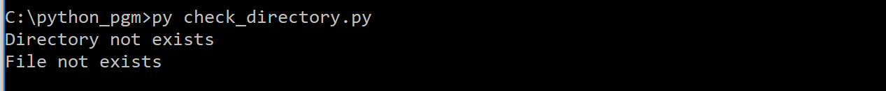 How to check if a Directory or file exists in Python