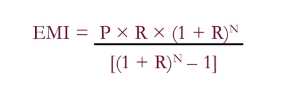 EMI Calculator formula