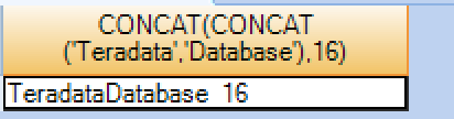 Concatenate numbers with string in Teradata