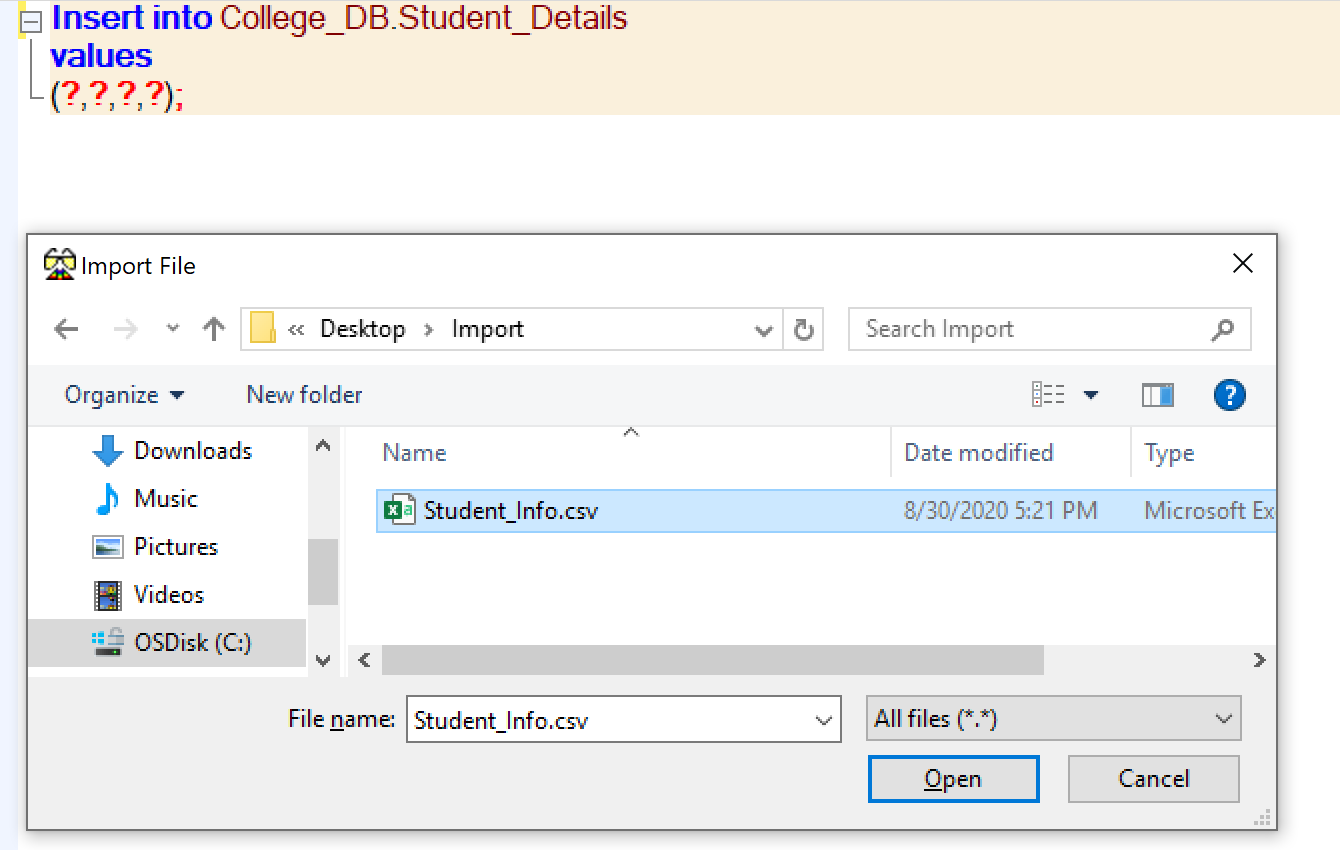 How to import excel data into Teradata table?