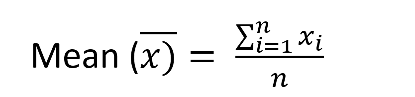 mean formula in education