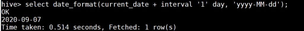 Date_format function in Hive