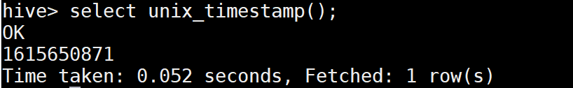 Unix timestamp in Hive