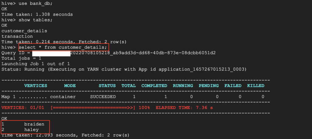 Hive CLI using SSH in browser