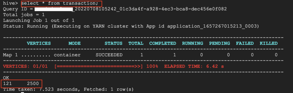 Hive CLI using SSH in browser