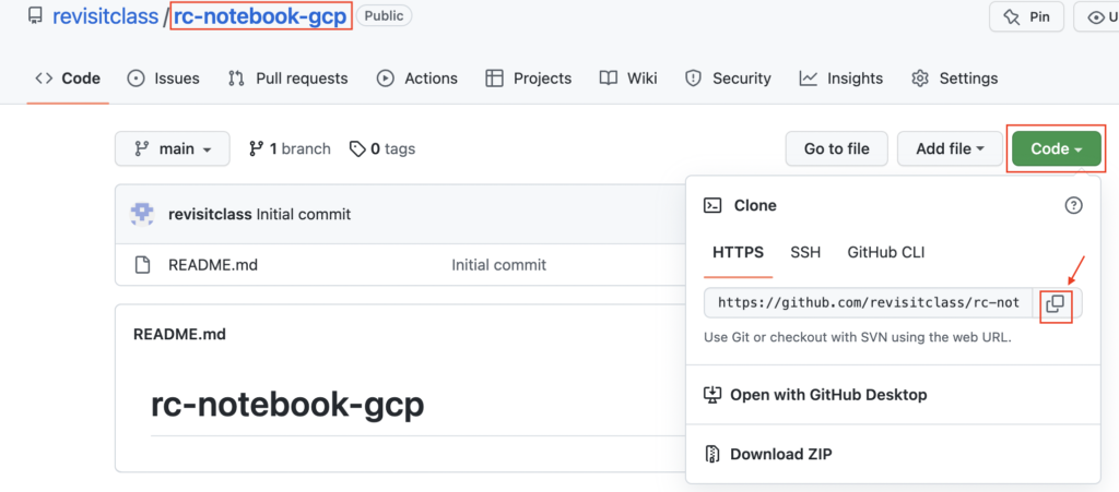 Git link to clone the branch