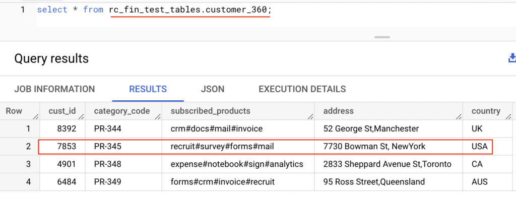 Source BigQuery table in Dataflow Job