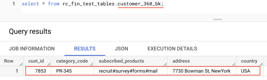 Target BigQuery table in Dataflow Job